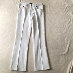 White Boston Proper wide-leg, high-rise jeans. Size 10